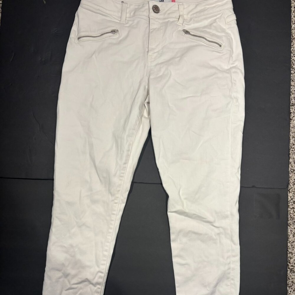 Cabi Women’s White Curvy Skinny Jeans – Size 8